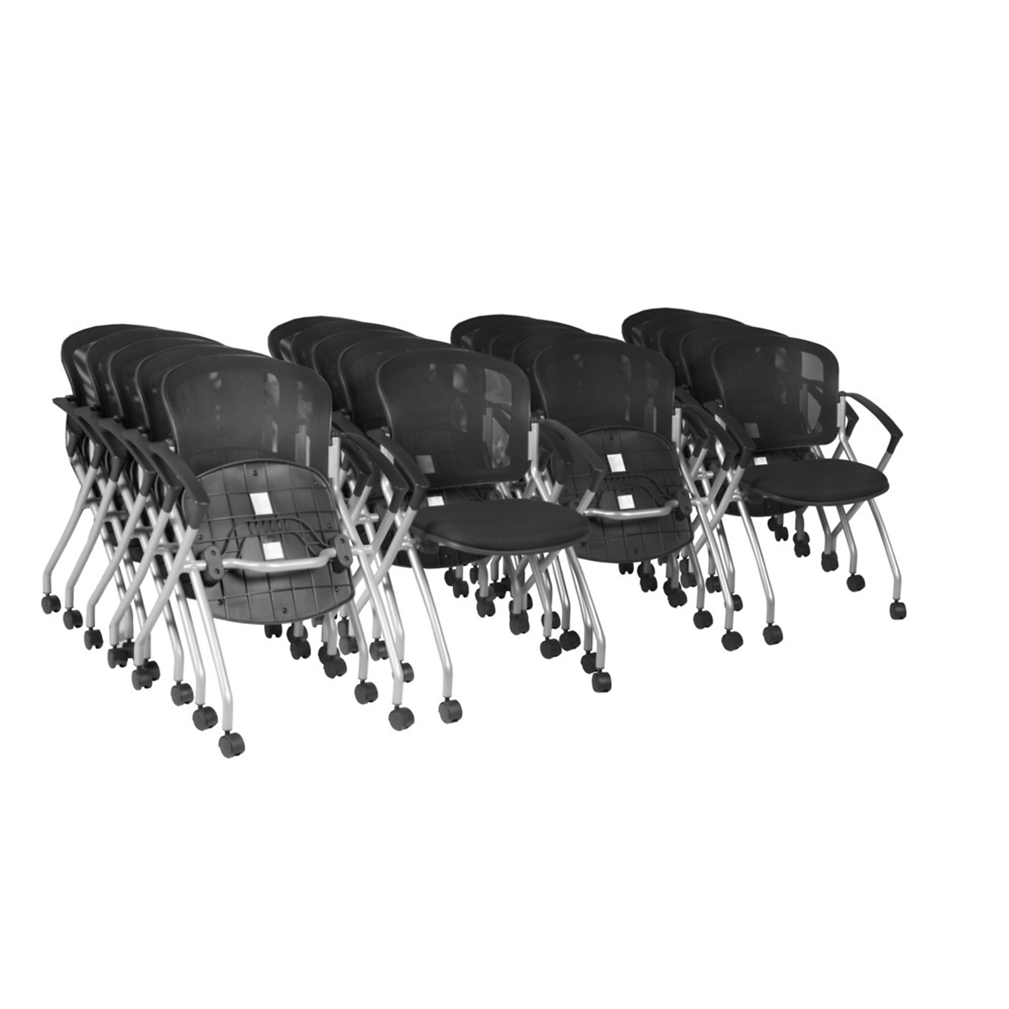 Regency Furniture, Cadence High Back Padded Seat Nesting Chair Black, Included (qty.) 20 Model# 2309BK20PK